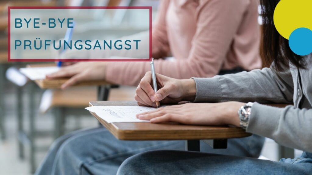 Titel - Bye-bye Prüfungsangst; Inhalt - Mädchen in einer schriftlichen Prüfung