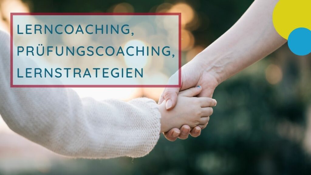 Titel - Lerncoaching. Prüfungscoaching, Lernstrategien; Inhalt - vertrauensvoll gehaltene Hände